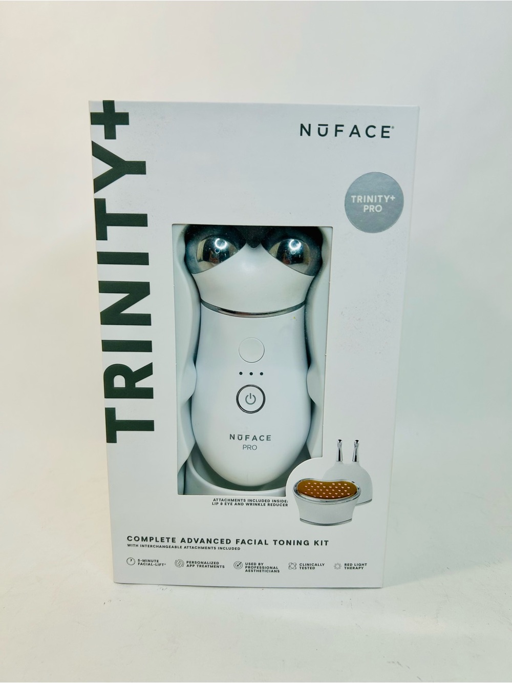 NuFACE Trinity+ Pro Facial Toning Device with Atrachments, Hydration Gel & Brush